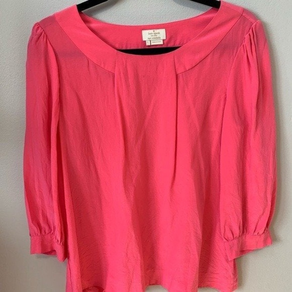 Kate Spade Hot Pink Blouse Large